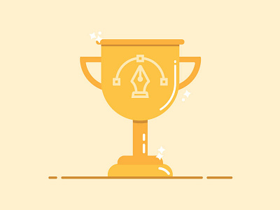 Vector Trophy - 30/30 2d accomplishment award cute design flat gold icon iconography illustration minimal simple trophy vector win winning yellow