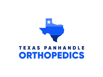 Texas Panhandle Orthopedics Logo amarillo blue branding color design icon idenity illustration logo logodesign minimal texas texas panhandle vector