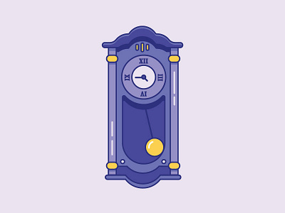 Inktober Day 9 | Swing 2d clock design grandfather clock icon icon design iconography illustration inktober swing time vectober