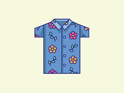 Inktober Day 10 | Pattern flower hawaiian shirt icon icon design illustration inktober pattern shirt vectober
