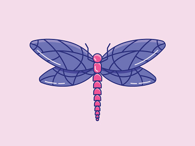 Inktober Day 12 | Dragon 2d artist bug color cute daily dragon dragonfly fly graphic design icon icon design iconography illustration illustrator inktober vectober vector