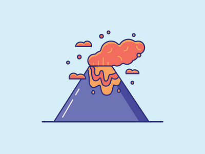 Inktober Day 13 | Ash 2d ash ash island creative design designs drawing fire icon illustration inktober island vectober volcano