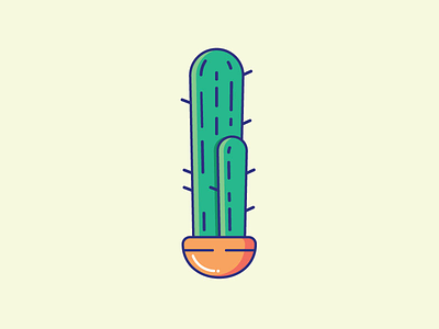 Inktober Day 14 | Overgrown cactus challenge creative daily design design graphic design icon icon design inktober overgrown plant vectober