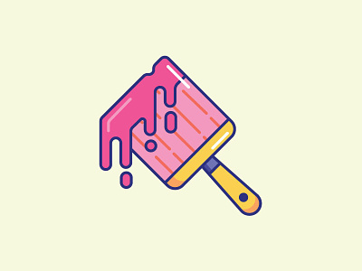 Inktober Day 27 | Coat art coat coat of paint digitober icon icon design icondesigner iconography inktober paint paint brush paint brushes paintbrush pink pink paint vectober