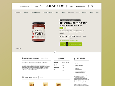early fidelity food store shop detail page e commerce mockup