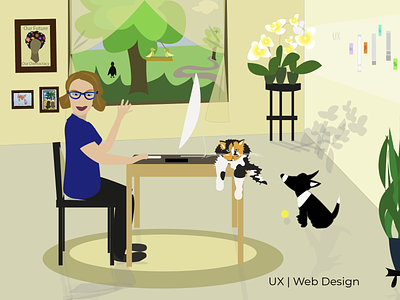 Version 2 - Home office app app design branding dailyui design hero image illustration logo ui user interface ux vector