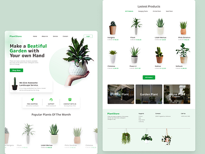 Plant Store Web Landing Page ui Design