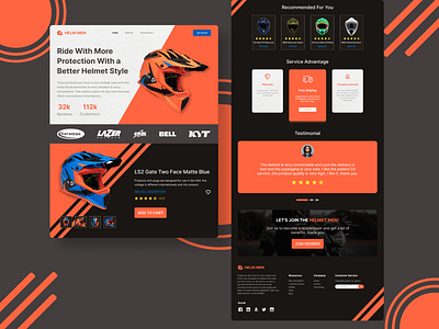 Helm Store Web Landing Page ui Design design figma graphic design ui ux