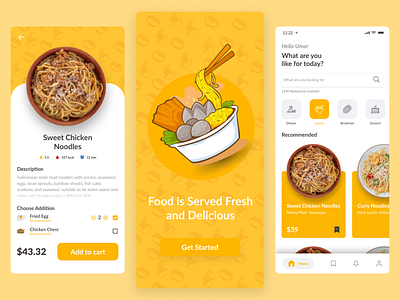Food Delivery Application app design figma food delivery freepik graphic design illustration ui ux