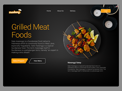 Landing Page Madang Food Delivery