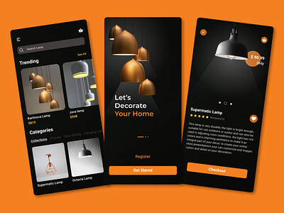 Lamp Application app branding design figma graphic design motion graphics ui ux