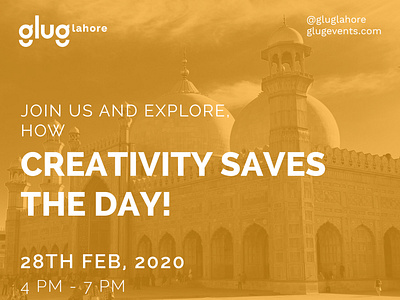 Glug Lahore- Creativity Saves the day!