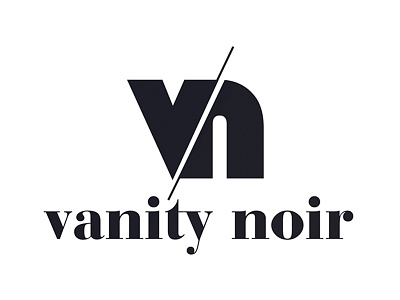 Vanity Noir Logo brand logo silhouette text and emblem