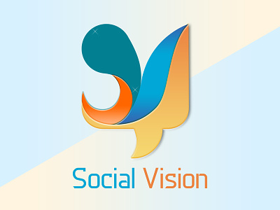 Logo Design Social Vision adobe illustrator brand emblem illustration logo logo design shape vector