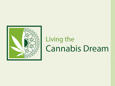 Logo Design Living the Cannabis Dream adobe illustrator brand emblem illustration logo logo design shape vector