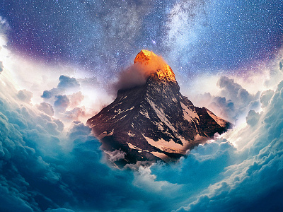Surreal Sight adobe art clouds manipulation montain photo manipulation photomanipulation photoshop sky space speed art surreal