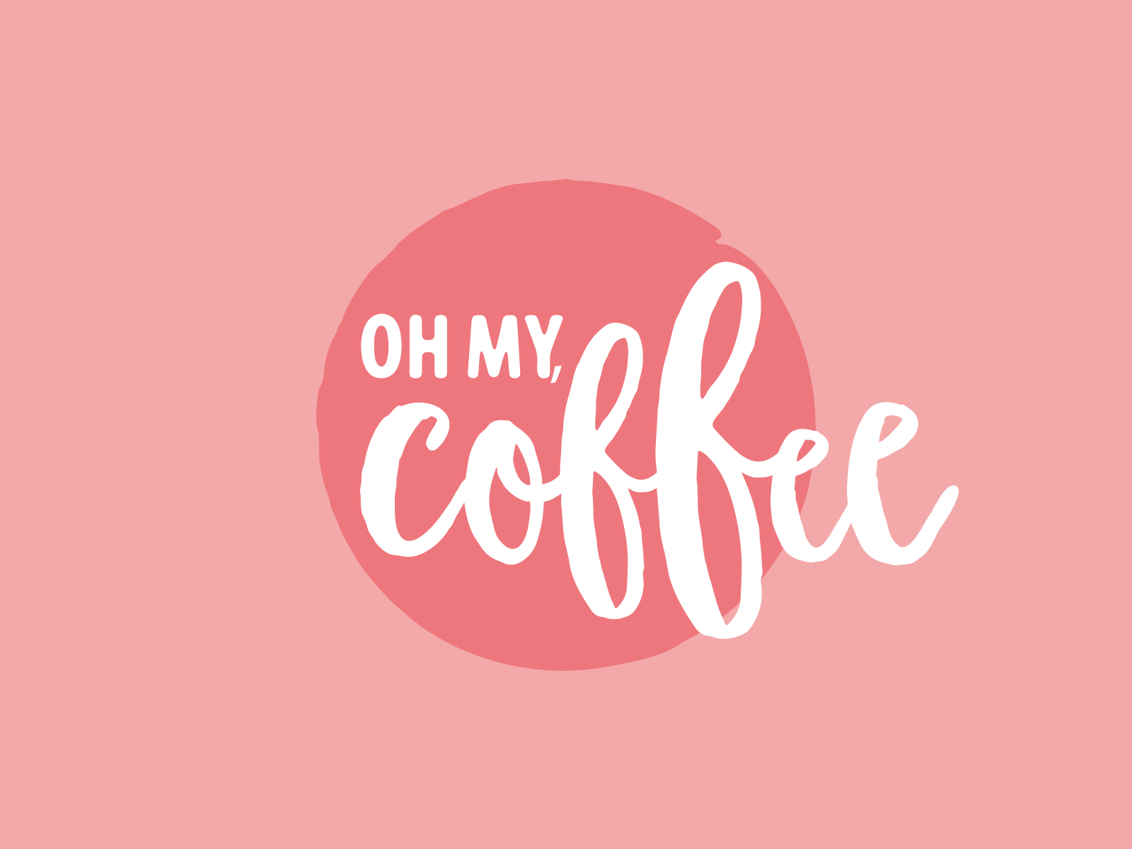 Oh My, Coffee Magazine Logo branding colors design logo typography