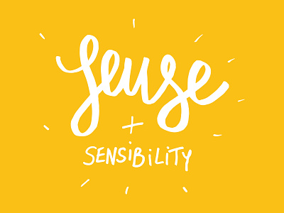 Sense & Sensibility Logo branding colors design hand drawn hand lettering handlettering handmade lettering logo typography