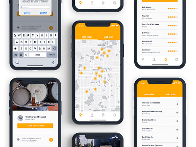 Ale Trail UI app beer design flat ios ui ux