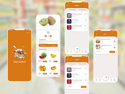 Grocery Delivery App UI Design app design ui ux