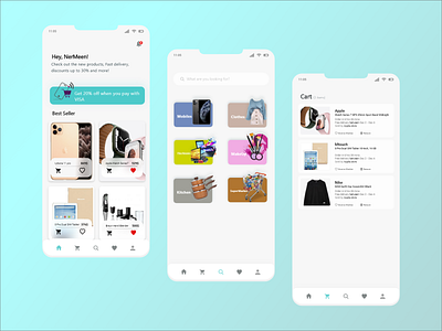 Shopping App app design ui ux