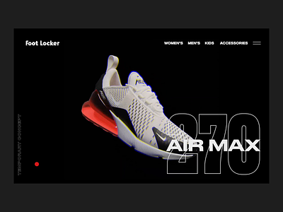 Foot Locker Exploration 3d after effects b3d blender branding design nike nike air max shoe webgl website concept