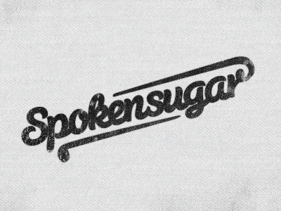 Spokensugar Clothed cloth custom font logo script texture