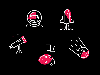 Spaceage ai hire icons mikleo space travel vectors work