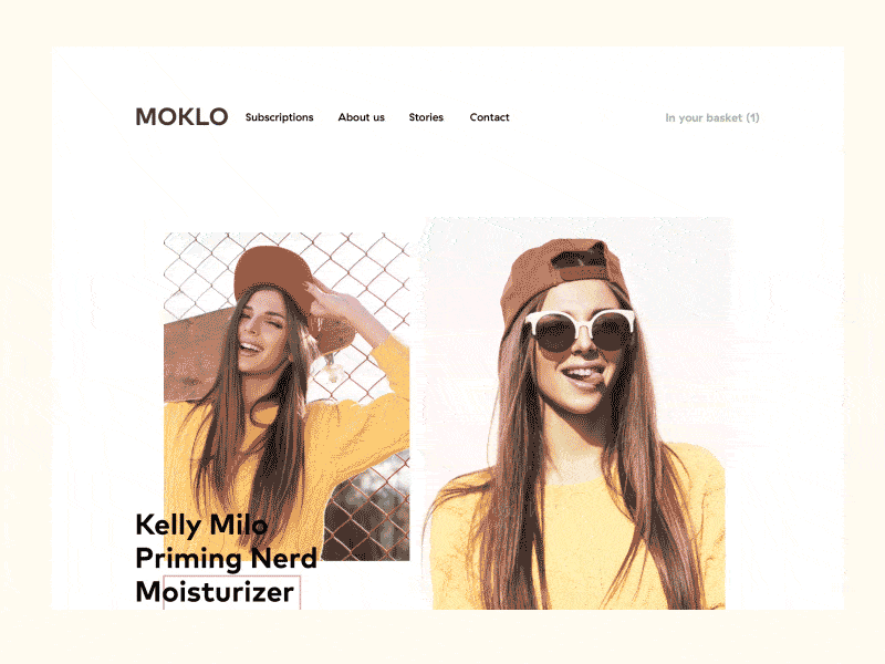 Moklo Animated cream design fashion mikleo sf startup vip web