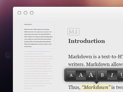 Markdown Editor clean cocoa custom editor mac markdown typography ui ux white