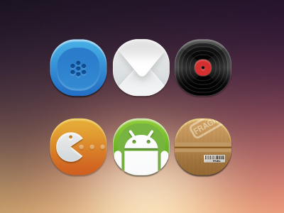 Icons Experiment bubble experiment flat icons new os wonky