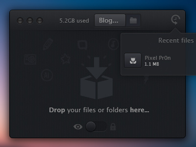 Dropboxer app black dark desktop dropbox lion mac osx utility