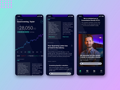 Titan Invest android design feed financial fintech icons invest ios money network photo popular social trading ui usability