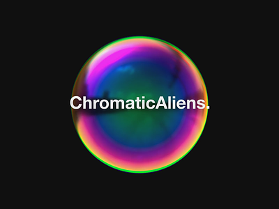 ChromaticAliens. aliens animated branding c4d cinema 4d gradient holographic minimal motion packaging pearlescent sound space space art type typography