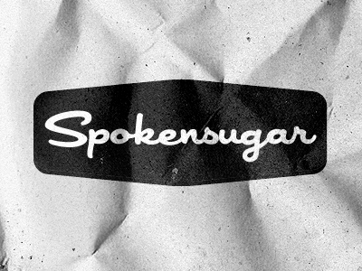 Spokensugar grunge logo paper texture