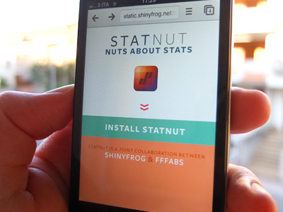 StatNut beta beta flat ios landing page shiny frog statnut stats ui ux web