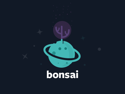 Bonsai logo bonsai cartoon discarded flat freight sans gif logo planet