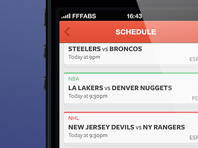 Sports app app flat ios iphone minimal orange questions sports
