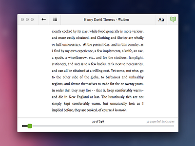 Readmill OS X [.sketch] app clean clear custom light os x osx reading readmill sketchapp ui