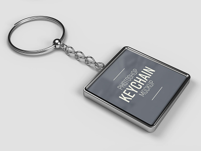 Rounded Square Keychain Mockup keychain logo mockups marketing mockup photoshop