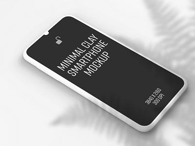 Minimal Clay Smartphone Mockup app design mobile mockup photoshop smartphone