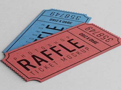 Raffle Ticket Mockup mockup photoshop raffle ticket
