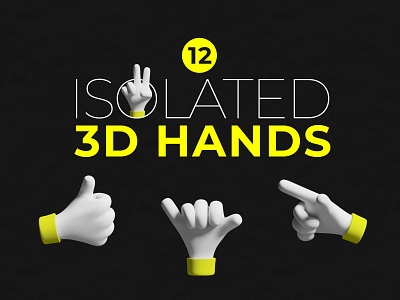 12 Isolated 3D Hands