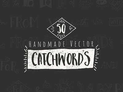 50 Hand Drawn Catchwords & Ampersands ampersands catchwords hand drawn