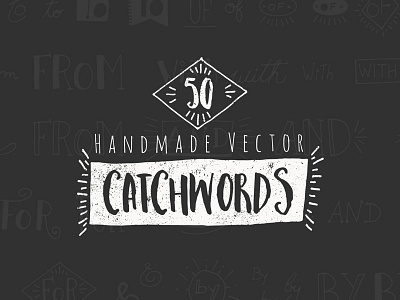 50 Hand Drawn Catchwords & Ampersands