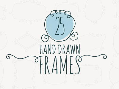 25 Hand Drawn Frames decorative frames hand drawn photo frame