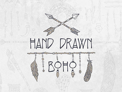 Hand Drawn Boho Elements