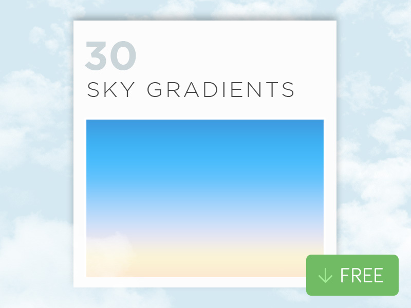 30 Free Sky Gradients by Diego Sanchez for Medialoot on Dribbble