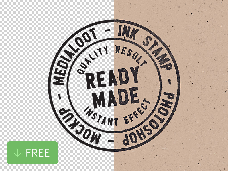 Free Ink Stamp Photoshop Mockup by Diego Sanchez for Medialoot on