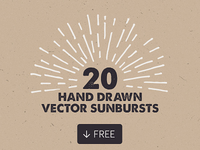 20 Free Hand Drawn Vector Sunbursts badge decorative light ray logo retro sunburst vintage